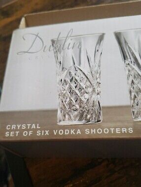 Godinger Shannon Crystal Dublin Vodka Shooter Set - Clear Glass (Set of 6)